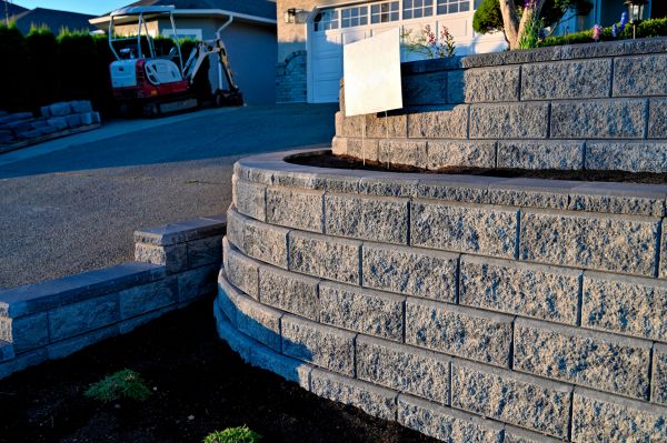 Stone Retaining Wall Repair in Massillon